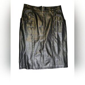 Vintage Y2K Castlecore Sexy Western Dark Fairy Goth  Buttery Soft Leather Skirt